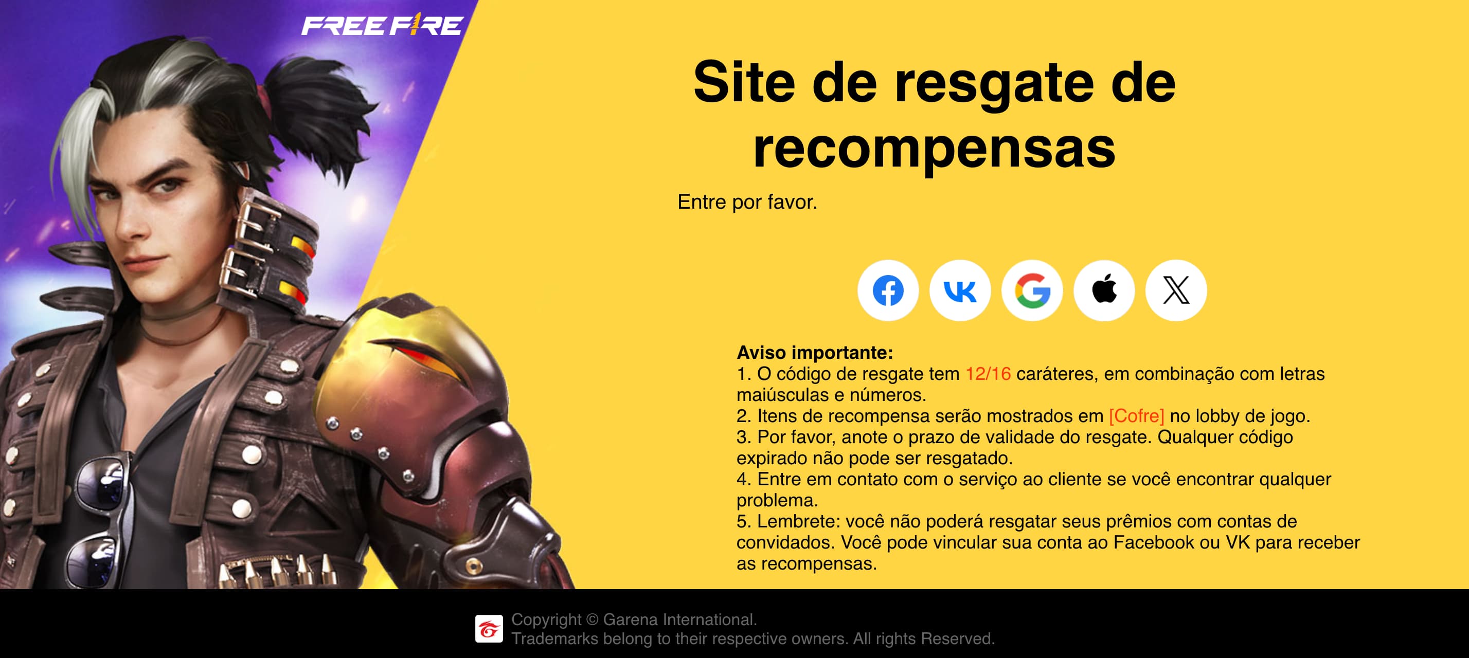 Recompensas do Free Fire