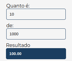 Primeiro exemplo de cálculo usando nossa calculadora de porcentagem